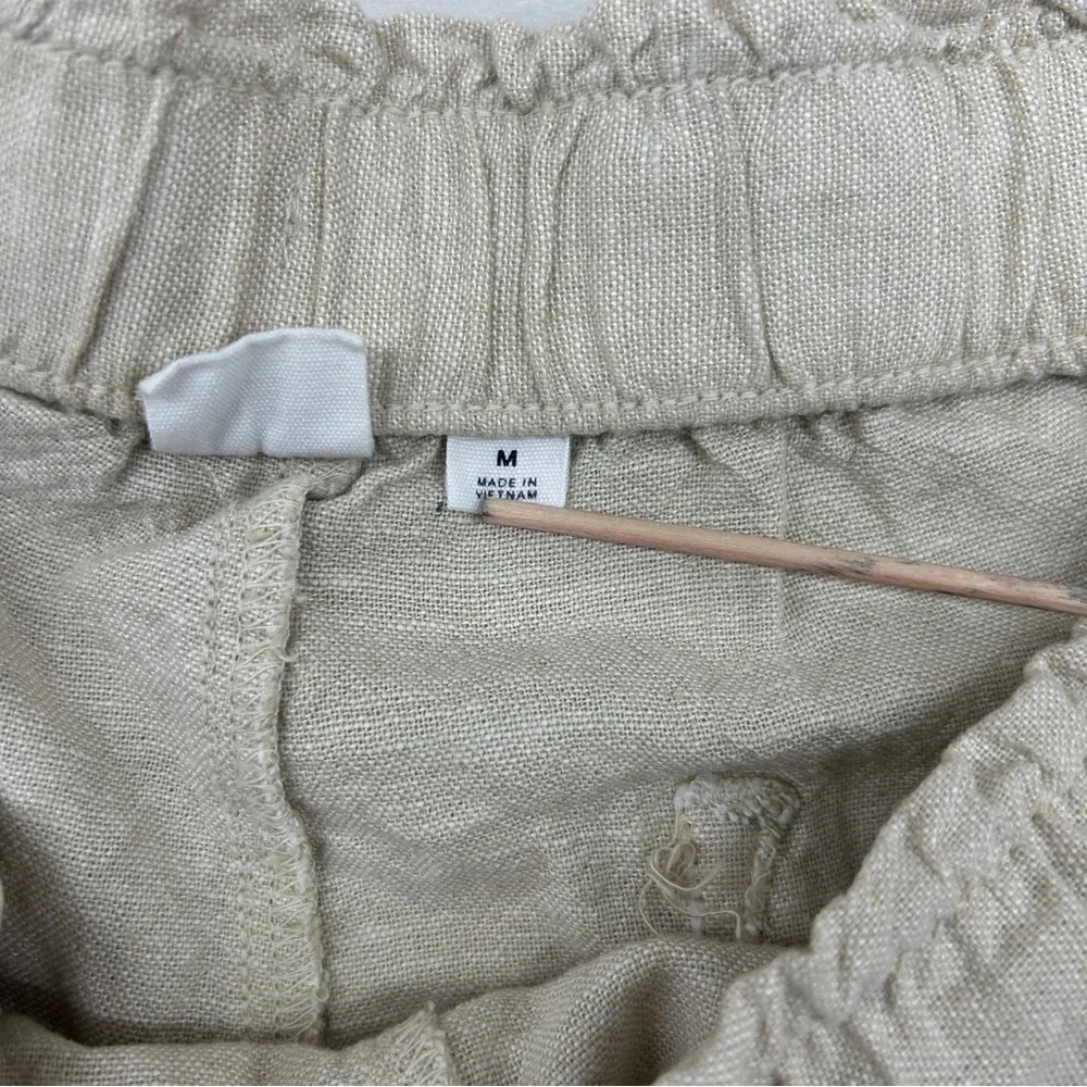 GAP Cream High Waist Shorts with Elastic Waistband - Picture 3 of 4